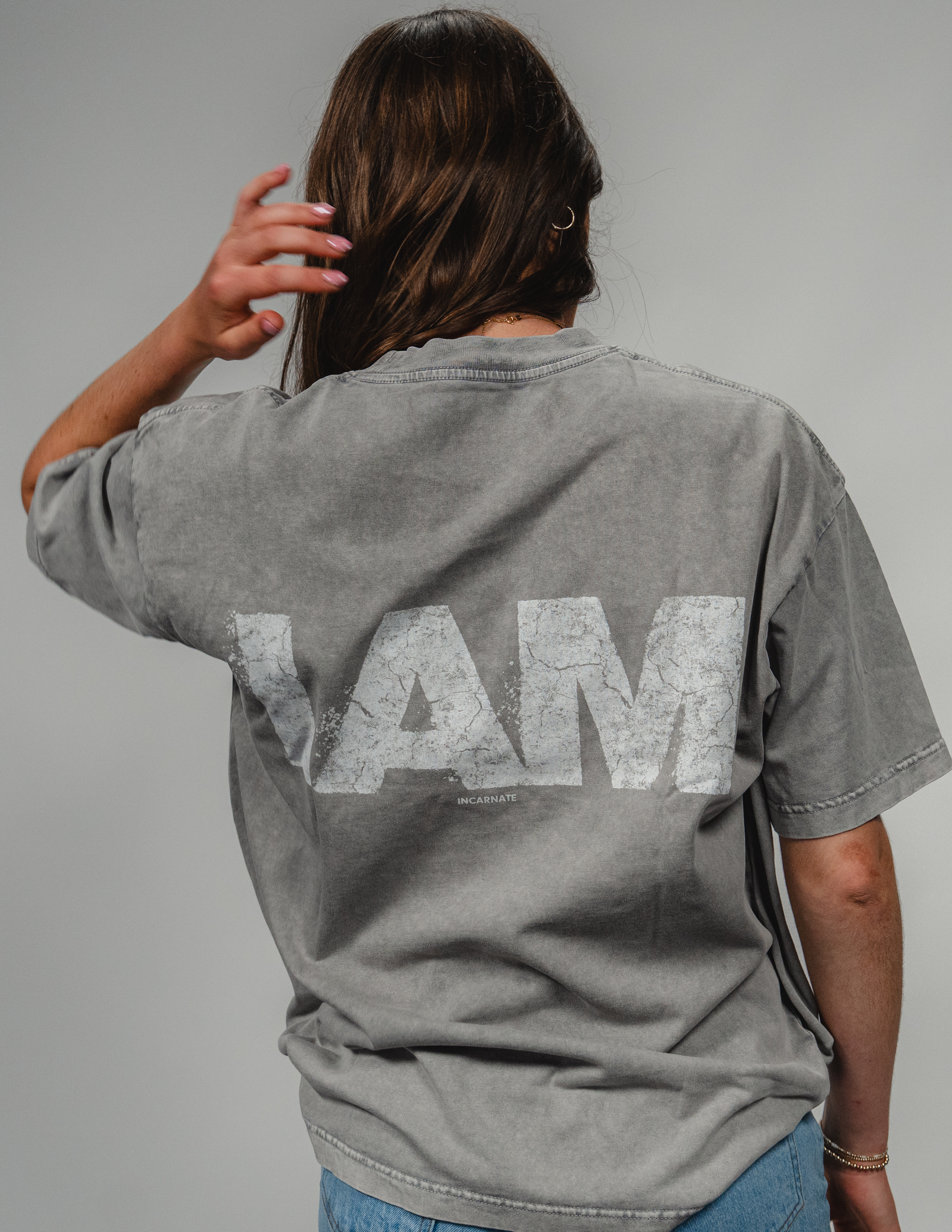 "I AM" Grey Tee