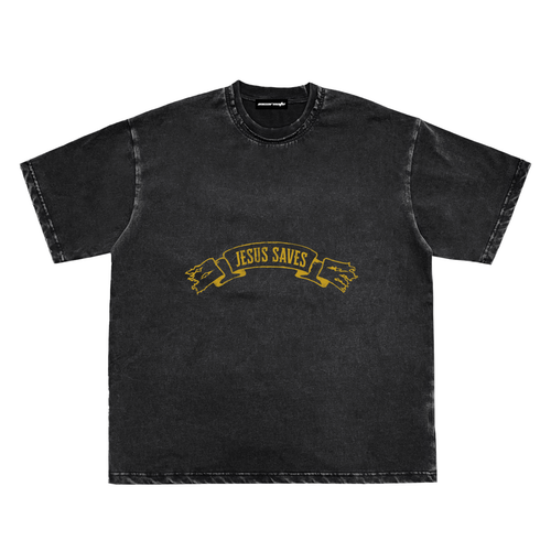 Jesus Saves Portrait Tee Black