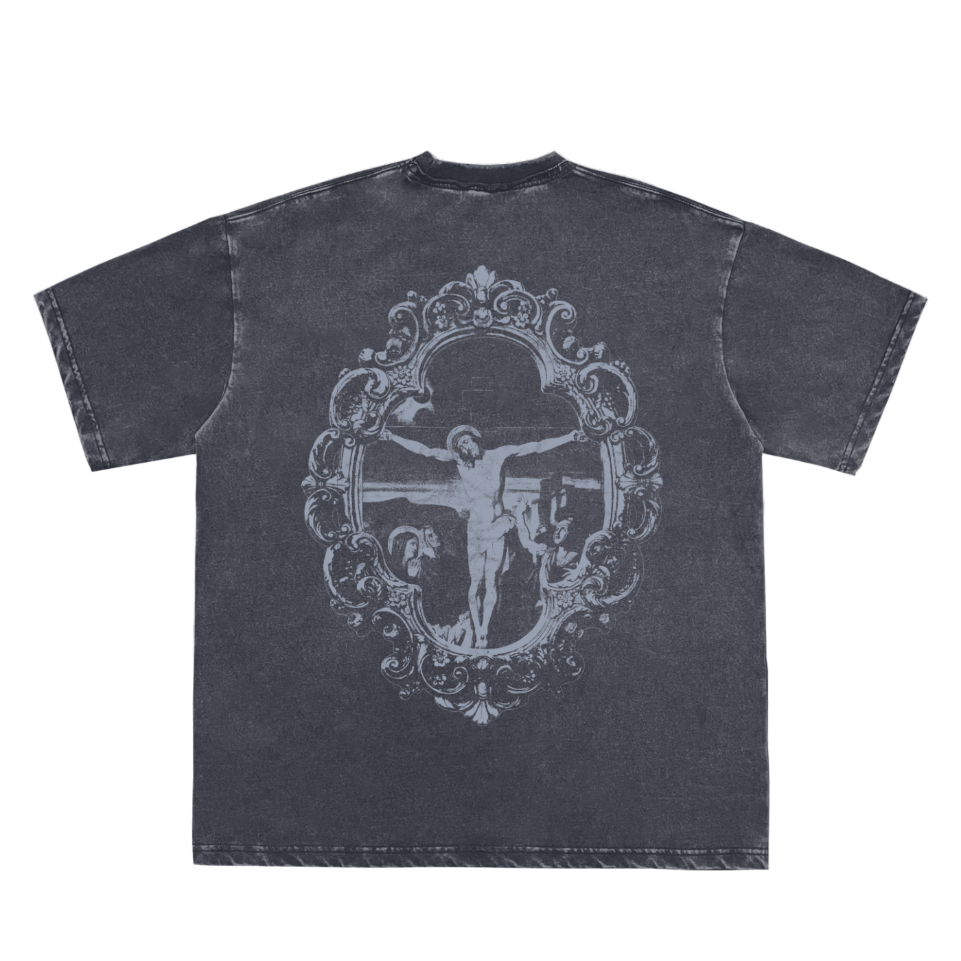 Jesus Saves Portrait Tee Blue