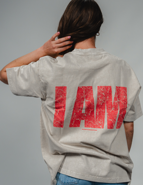 "I AM" Cream Tee